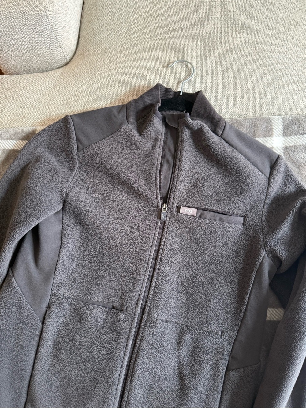 Figs Full-Zip Fleece Jacket - Gray